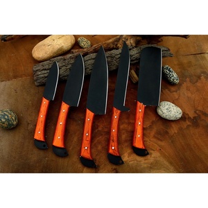 Juego de Cuchillos de Chef Profesionales de Acero Inoxidable de 5 Piezas, Hechos a Mano por Ahmad Fabric, Mango de Resina, Funda de Cuero, Diseño Moderno, Personalizable - Product Image 6