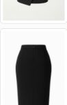 กระโปรงทรงดินสอสำหรับผู้หญิง แต่งกระดุม  ชุดยูนิฟอร์มสำนักงาน - Product Image 2