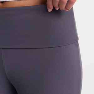 Women Flare Pants Foldover Waist <b>Yoga</b> Leggings <b>Trousers</b> Durable High Quality Breathable Customizable - Product Image 5