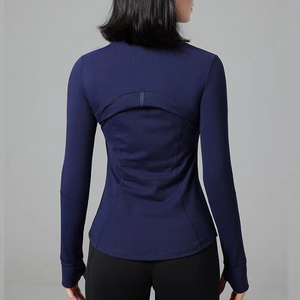 Long Sleeve Front Zip Shirt Manufacturer Trendy Women's Long Sleeve <b>Zipper</b> <b>Top</b> Wholesale Supplier Streetwear Full Sleeve Shirts - Product Image 2