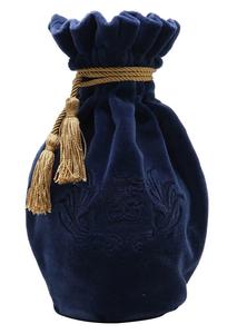 Bolsas de vino con cordón de terciopelo negro, Logo personalizado, estampado dorado - Product Image 4