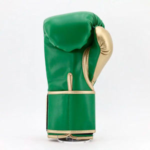 Nouveaux designs de gants de boxe MMA en cuir gris et or avec sangle, personnalisés, professionnels, pour l'entraînement Sanda, légers, à lacets, avec doigts entièrement couverts - Product Image 5
