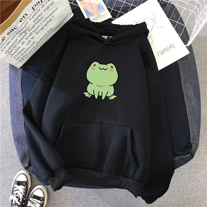 Sweat-shirt à capuche professionnel pour femmes, nouvelle qualité, motif grenouille, vêtements de dessin animé, Harajuku, manches longues, Kawaii, pour filles - Product Image 1