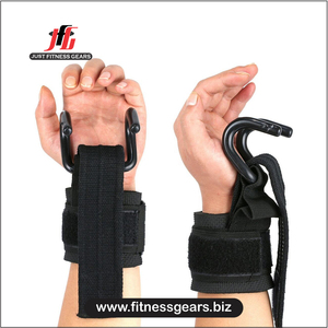 ตะขอเกี่ยวยกน้ำหนัก JUST FITNESS คุณภาพสูง ทนทาน กันลื่น ระบายอากาศได้ดี พกพาสะดวก (วัสดุทำจากนีโอพรีน) สีสันปรับแต่งได้ - Product Image 2