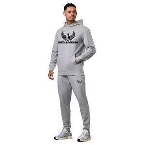 Conjunto Deportivo Informal para Hombre, Sudadera con Capucha Gris Claro y Pantalones Jogger, Ropa Deportiva Transpirable de Secado Rápido para Entrenamiento - Product Image 1