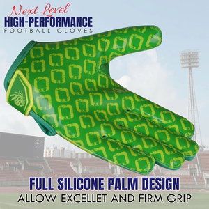 Custom Receiver Gloves Breathable Full Finger <b>Sticky</b> Grip Silicone Palm <b>Hook</b> Loop Team Logo Sports American Football Gloves - Product Image 2