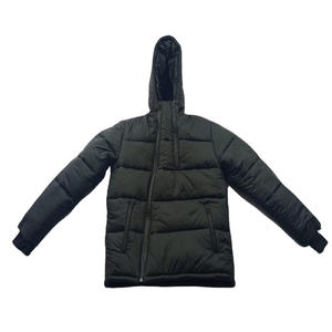 Chaqueta Acolchada de Invierno para Hombre, Informal, de Lona Transpirable con Revestimiento, con Capucha Desmontable, Manga Larga, Cierre Frontal con Logotipo, 100% - Product Image 3