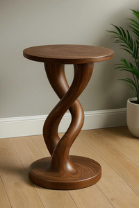 Mesitas de noche de madera maciza hechas a mano con diseño único para sala de estar, dormitorio, hotel o apartamento, hechas en Vietnam - Product Image 3