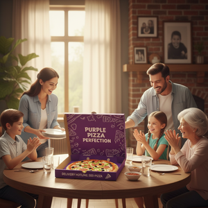 กล่องพิซซ่าพิมพ์ลายตามสั่ง กล่องบรรจุภัณฑ์แบบกำหนดเองสำหรับร้านพิซซ่า ร้านอาหาร และบรรจุภัณฑ์สำหรับส่งอาหาร - Product Image 5