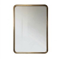 Indischer Direktlieferant Rechteckiger Gerahmter Wandspiegel Traditionelles Dekoratives Design Glasmaterial 5,0 mm Dicke