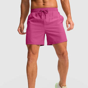 New Custom Solid Casual Lined Double <b>Layer</b> Pockets Quick Dry Athletic Jogger Sports Workout 2 in 1 Men Gym Shorts - Product Image 2