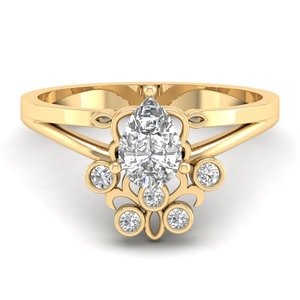 แหวนเพชรแต่งงานทองคำแท้ 14K ประดับเพชร HPHT CVD ผลิตในห้องปฏิบัติการ ราคาขายส่ง REYES สำหรับผู้หญิง ของขวัญแต่งงานสุดหรู แหวนขอแต่งงาน - Product Image 6