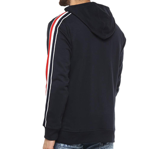 Sudadera con capucha de forro polar de punto con cremallera completa para hombre, estilo vintage, con logotipo personalizado, fabricante OEM, poliéster, venta al por mayor - Product Image 1