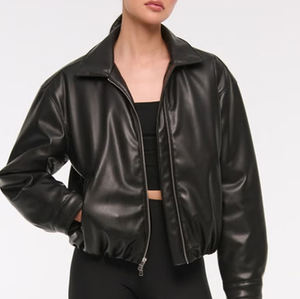 Chaquetas de Cuero Genuino para Mujer al por Mayor con Tela Satinada, Diseño Transpirable y Elegante, Prendas de Moda en Venta - Product Image 4