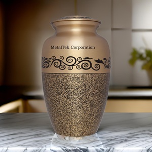 Modern Style Adult Cremation Urns New Design Textured Paint <b>Memorial</b> Ashes Jars Wholesale Funeral Supplies Metal Decorative Urns - Product Image 4