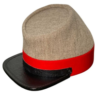 Gorra Kepi para Hombre, 100% Lana, Transpirable, con Lentejuelas Bordadas a Máquina, para Uso en Exteriores, Cuatro Estaciones, Uniforme para Reenactamiento Histórico