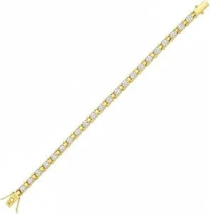 Elegant Womens Bracelet 2.50 Carat Natural Diamond Round Cut 14k Yellow Gold - Product Image 4