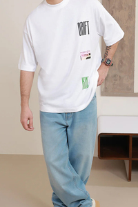 New Arrival Oversized T-Shirts 2026 Famous Brands Men's Luxury Polyester Twill Heavy <b>Weight</b> ODM <b>Stand</b> Collar High Quality Unisex - Product Image 3