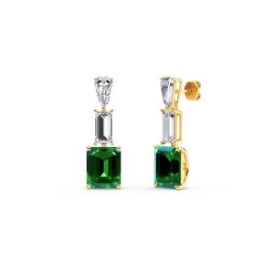 Pendientes de Diamantes Cultivados en Laboratorio de Oro Blanco de 10K para Mujer, 12.65 Quilates de Peso Total, Joyería Fina Premium - Product Image 4