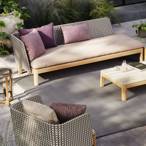 Ensemble de canapés sectionnels en tissu lin moderne pour salon, style minimaliste, structure en bois massif durable, coussins amovibles, convertible - Product Image 3