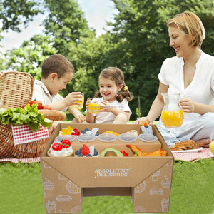 PT PACK Vacaciones Venta al por mayor Flip Table Party Chocolate Cookie Kraft <span class=keywords><strong>Bandejas</strong></span> de cartón Caja de pastoreo Embalaje - Product Image 2