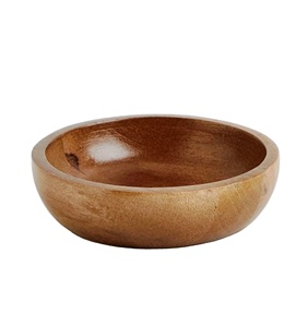 Cuenco pequeño de madera de mango, madera de mango marrón, plato de ensaladera más vendido, tamaño personalizado hecho en La India - Product Image 1