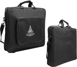 Delantal de Maestro Bordado en Oro/Plata con Estuche de Transporte Provincial |   Bolsas Masónicas - Product Image 1