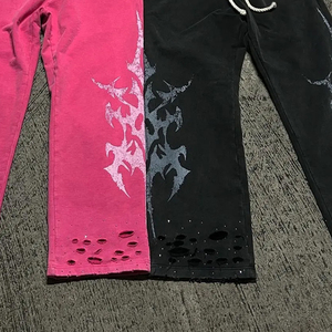 Acid Wash Printing Jogging <b>Trousers</b> For Men Wholesale Rate Best Cotton Fabric Oversized Flared Baggy Men <b>Trousers</b> - Product Image 6