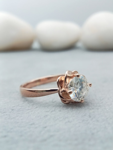 Shape LAB Grown Engagement Wedding Gift Ring 925 Silver Solid Gold Oval Cut Diamond Prong Setting for Certified Women's - Product Image 2