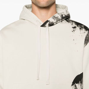 Sudadera con Capucha Oversize de Invierno, 100% Algodón Felpa con Estampado Gráfico, Bolsillo, Corte Regular, Hombros Caídos, Color Negro, Talla XL - Product Image 4