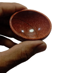 Matériau de pierres précieuses de haute qualité Bol de pierre rouge Goldstone Produit Bol en pierre naturelle Type de pierre précieuse Bol en cristal de guérison pour la décoration - Product Image 6