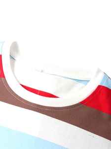 Camisetas de algodón de alta calidad con bloques de color para parejas, populares, sencillas, holgadas, de manga corta, de tejido de punto, para hombre. - Product Image 2