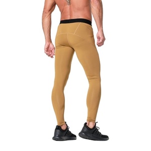 Collants de compression pour hommes en coton et fibre de bambou 240 GSM, soutien musculaire, respirants, antibactériens, taille élastique, pour la gym - Product Image 2