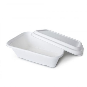 Contenants en bagasse 750 ml biodégradables jetables avec couvercle, très demandés pour restaurants, cafés, cuisines cloud, préparation de repas et emballage de déjeuner 2026 - Product Image 1