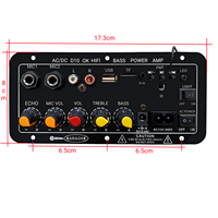 Amplificateur de basse numérique de classe D 4 ohms pour la maison avec radio FM, entrée double micro USB/TF/SD, télécommande pour 5.0 mono 30-120W