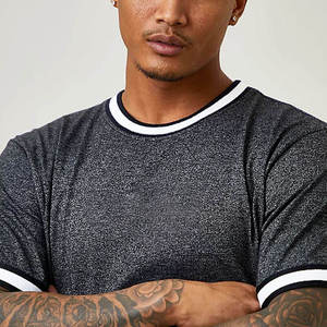 T-shirt en coton à manches courtes pour homme, coupe oversize, couleur unie, vêtement haut de gamme - Product Image 4