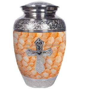 Urna conmemorativa personalizable de urna de cremación de metal decorativa al por mayor de último diseño con diseño pulido a precio mayorista - Product Image 6