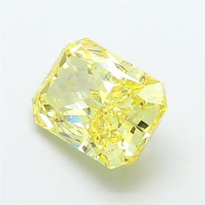 Diamant de laboratoire jaune vif de qualité supérieure, taille coussin, pierre précieuse non montée, certifiée radiant, pour joaillerie fine - Product Image 2