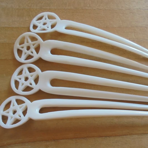 Épingle à cheveux artisanale en os |   Accessoire capillaire rustique et naturel - Product Image 1