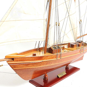 Yate de Carreras de la Copa América de Madera Hecho a Mano, Decoración Náutica para el Hogar, Regalos Personalizados 83.8Lx14Wx71.1H Cm - Product Image 4