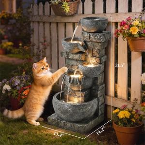 Fontana da Giardino per Esterni con Luci LED e Bellissimi Effetti Luminosi - Product Image 6