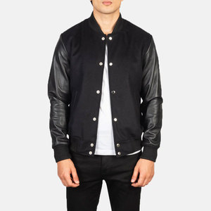 Chaquetas Universitarias Varsity con Logotipo Personalizado, Chaquetas Bomber Transpirables de Piel de Vaca con Tallas Grandes para Invierno - Product Image 1