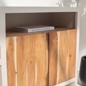 Buffet industriel Vandana Pebble Vesta à 3 tiroirs et 1 porte pour un rangement moderne et élégant à la maison - Product Image 2