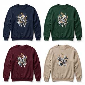 Sweat-shirt col rond en molleton épais à prix abordable, impression graphique personnalisée, streetwear, pull-over homme, vêtements d'hiver - Product Image 6