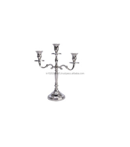 Antique metal candelabra holder perfect <b>for</b> vintage decor wedding reception or classic style <b>home</b> candlelight decoration - Product Image 2
