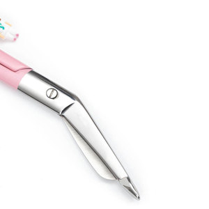 Tijeras para Vendajes Lister de Acero Inoxidable Rosa, Personalizadas OEM, Desechables, de Un Solo Uso, Instrumentos Quirúrgicos Manuales, Certificación CE - Product Image 3
