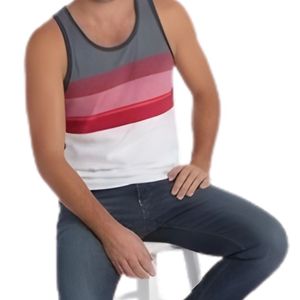 Camiseta sin mangas de algodón a rayas para hombre, chaleco de gimnasio sin mangas para verano, tela suave y transpirable, ropa deportiva ajustada, Sando - Product Image 5