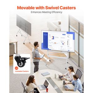 Carrello TV Mobile con Ruote per TV LED/LCD/OLED Piatte/Curve da 35-100 Pollici, Supporto Portatile per Monitor da 19 Pollici - Product Image 2