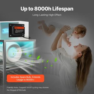 Purificatore d'Aria UV UVC da 18W con Luce da 7 Pollici per HVAC, Depuratore per Condotti di Climatizzazione per Tutta la Casa, 2 Attrezzature di Ricambio per la Pulizia dell'Aria - Product Image 4