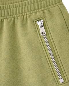 กางเกงวอร์มขายาวสีเขียวเซจแบบมีกระเป๋าซิป เอวยางยืด ผ้าฟลีซ สไตล์ลำลอง สตรีทแวร์ สำหรับผู้หญิง เหมาะสำหรับฤดูหนาว - Product Image 3